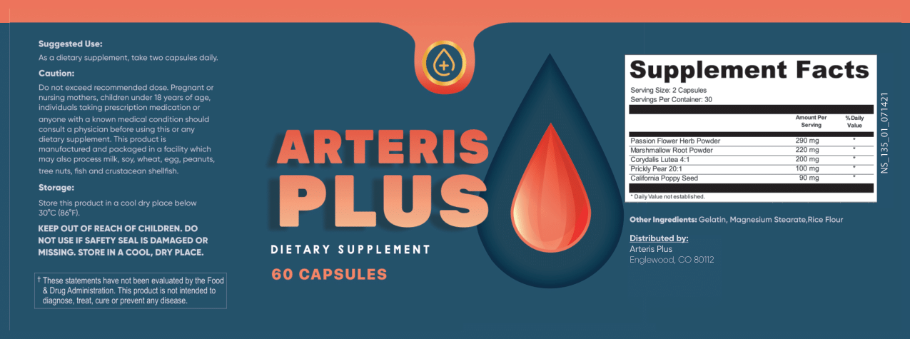 Arteris Plus Supplement facts 
