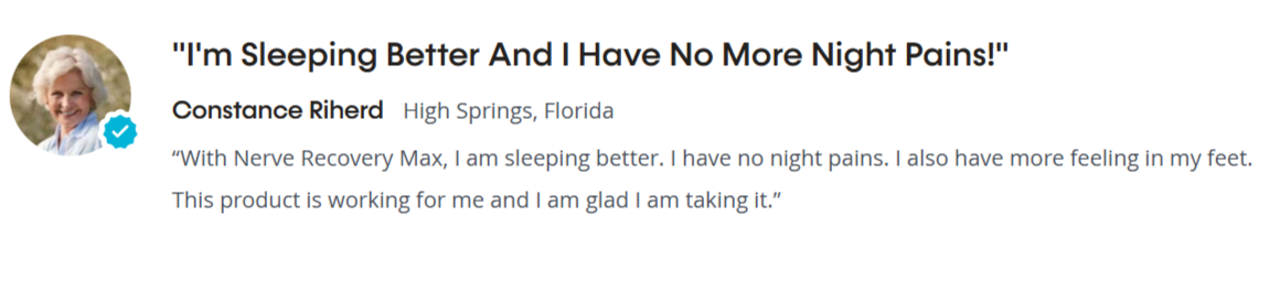 Nerve Recovery Max Customer Reviews